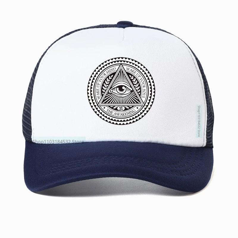 Eye of God Hats Vintage Egypt Pyramid AllSeeing Eye Illuminati Hat Punk Egyptian Triangle Adjustable Baseball Cap