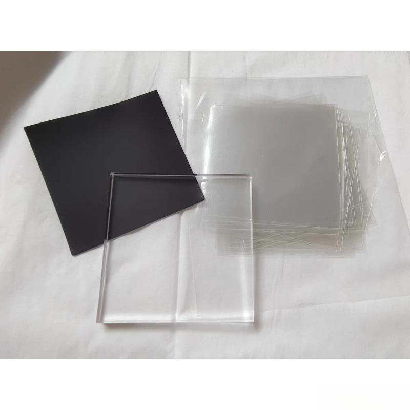 10 Stuks Zeer Transparant Acryl Vierkant Rond Met Magnetisch Vel Materiaal Pakket Huisdecoratie Diy Koelkastmagneet
