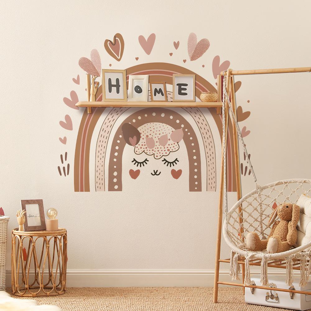 Rainbow Love Children Bedroom Home Background Wall Beautifying Wall Stickers