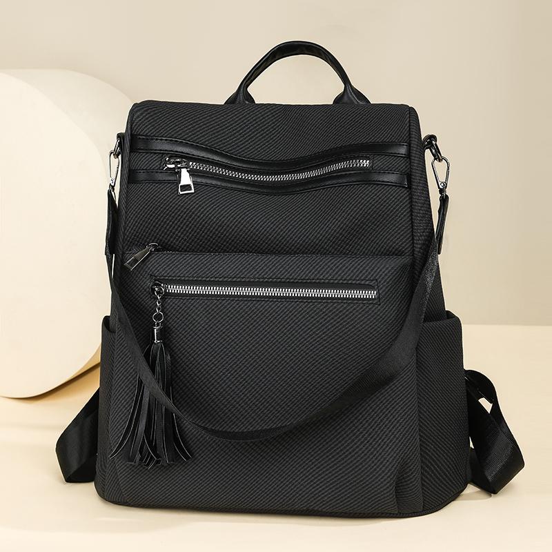 Women's Multi-Function Shoulder Bag Tassel Backpack