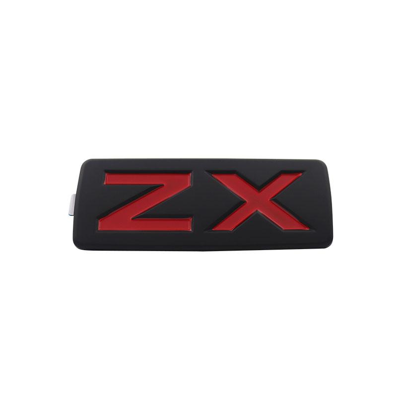 3D Premium ZX for car Hood Fender trunk Tail Rear Bonnet Nameplate Decal Emblem Badge Sticker black-red