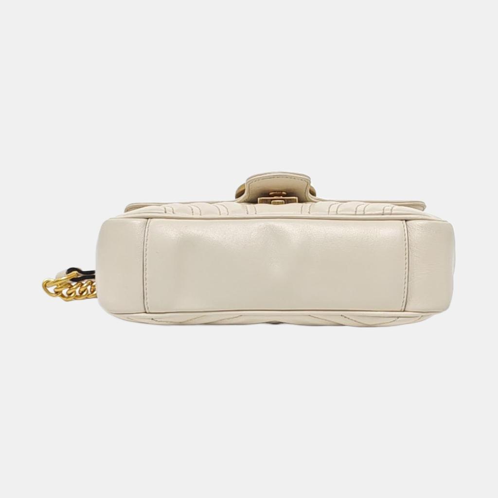 [Pre-Owned] Gucci GG Marmont Matelassé Mini Bag 'White' - Good #1IOZCGA