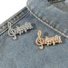 Elegant Microphone Music Note Brooch Club Badge for Women Men Fashion Band Souvenir Jewelry Accessories Gifts