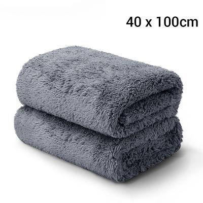 40X100CM Car Wash Towel Coral Velvet Microfiber Clean Cloth No Hemming Thickened Soft High Absorbent Car Washing Towels