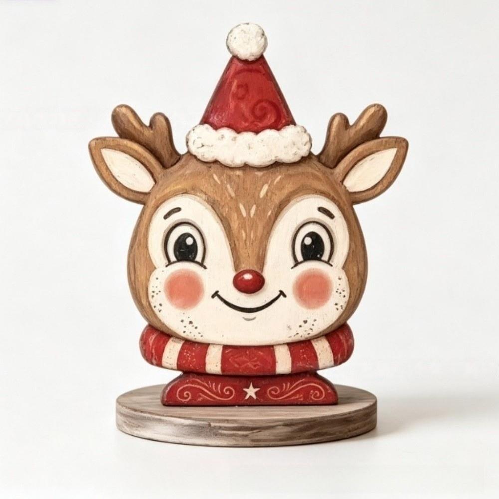 Snowman Christmas Ornaments Wooden Xmas Desktop Ornaments Christmas Decoration Christmas