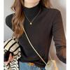 Women's Autumn and Winter Half High Neck Bottom Long Sleeve Top