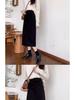 Women's High Waist Wool A-line Skirt: Slimming, Versatile, Black, Slit, Hip-Covering, Autumn/Winter 2025.