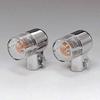 Small Turn Signal Lamp Plastic Body Single Universal 2 Pieces #383 34x63mm Plated/Clear 219-5082