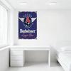 Vintage Metal Tin Sign with Eagle & Star Emblem, 'Budwisser Lager Bee' Retro Beer Advert Decor for Bar Man Cave Home Restaurant