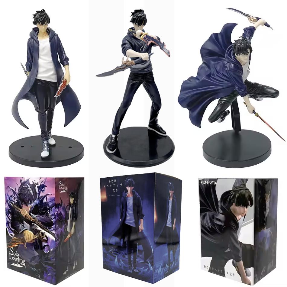 Solo Leveling Shadow King Figure Sung Jinwoo Cheng Xiaoyu Handheld Model Desktop Ornament Anime Collection Model Gift