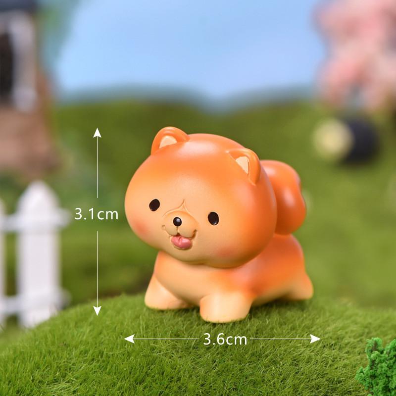 Cute Resin Bichon Frise Dog Statue Ideal For Succulent Planter Decorations And Crafts