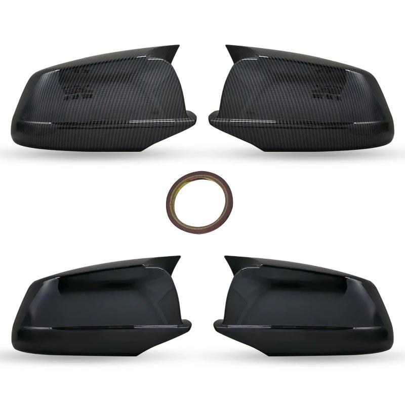 For BMW 5 Series F10 F11 F18 2010-2013 Side Mirror Cover Cap Black/Carbon Fiber Look ABS Plastic M Performance Style Replacement