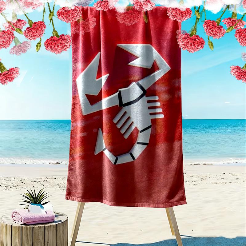 Abarth Print Beach Towel Large Soft Quick Dry Towel For Beach Camping Swimming