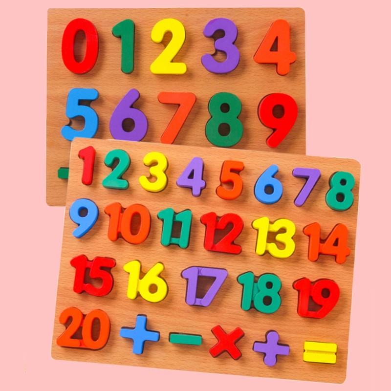 Wooden Puzzle Board Shape Matching Toy Alphabet/Number/Geometric Tangram Busy Board Jigsaw for Baby Kids Early Education