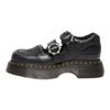 Dr. Martens Wednesday X  Buzz Couro Versátil Confortável Sola Grossa Sapatos Mary Jane 4.7cm Sapatos Femininos Preto 41855001