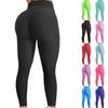 Damen High Waist Yoga-Hose mit strukturierter Po-Lifting-Blasenstruktur, durchgehende Trainingsleggings für Laufen, Fitness, Fitnessstudio