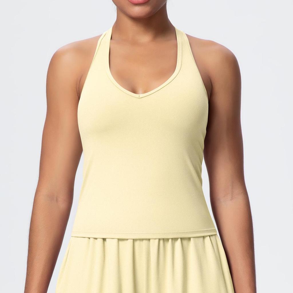 Cross-back Brushed Yoga Tank and Sports Bra for Women - Tight Fit, Stylish, Ideal for Running and Fitness