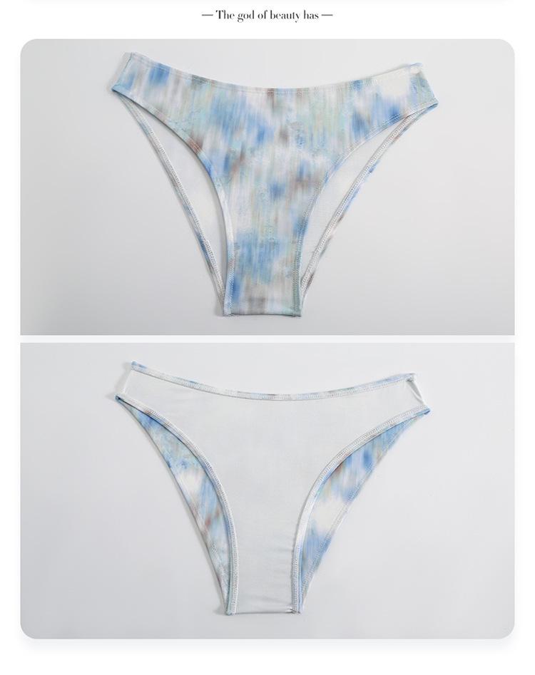 Women's 2025 Split Printed Swimsuit: Tummy Control Slimming Bikini with Hip Wrap Skirt - Four-Piece Set for Hot Spring Resort.