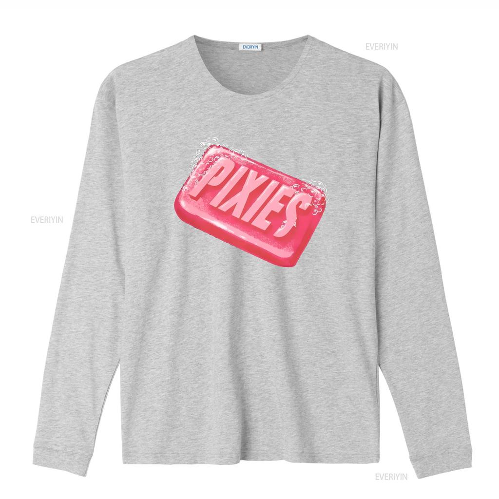 PIXIES Wash Up Design T Shirt Front Back Print X Large Size Vintage Washed Fashion Designer Clothes Streetwear Casual