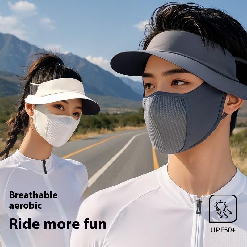 GOLOVEJOY XTJ146 Summer Cycling Face Mask Ice Silk Breathable UV Shield Face Cover Sun Hat