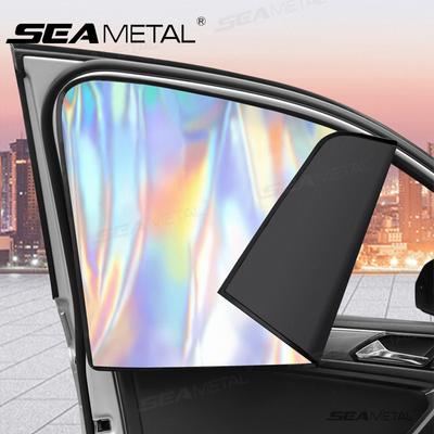 Cortina para janela lateral de carro com ímã SEAMETAL Revestimento a laser Protetor UV para janela frontal/traseira Acessórios de estilo de carro