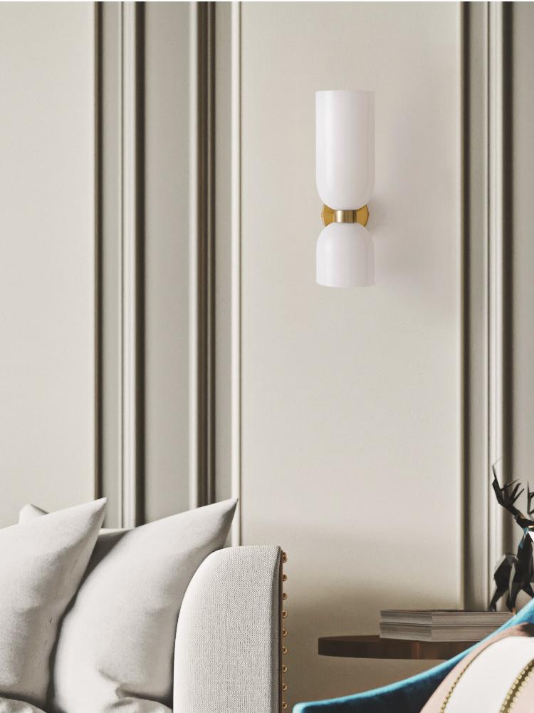 Nordic Classical Glass art Wall Lamp Bedroom Living Room Lighting Wall Lamp Bedroom Bedside Lamp Balcony Corridor Wall Lamp