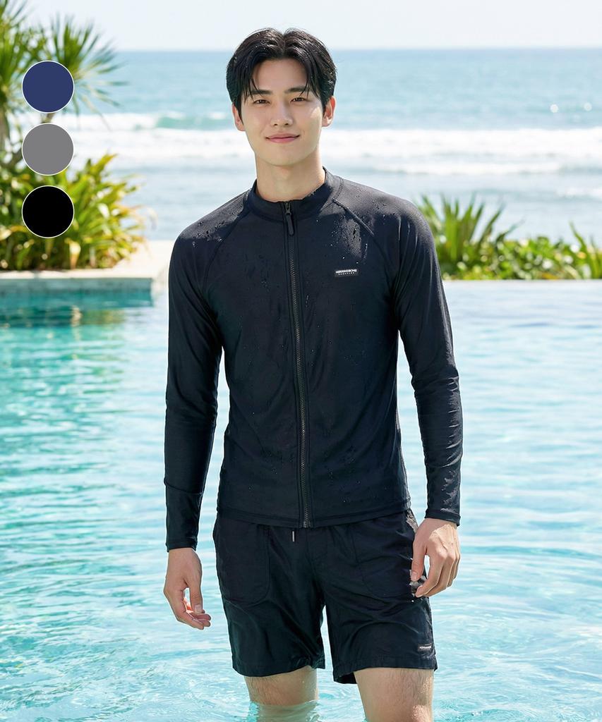 Helingbon Hive Men'S Activity Zip-Up Rash Guard (3 Colors) / Rf338M