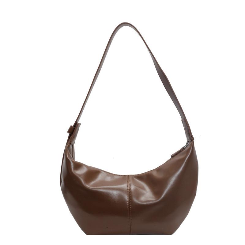 Ielgy Retro Large Capacity Tote Bag Fashion Niche Casual Pleated Commuter Dumpling Bag