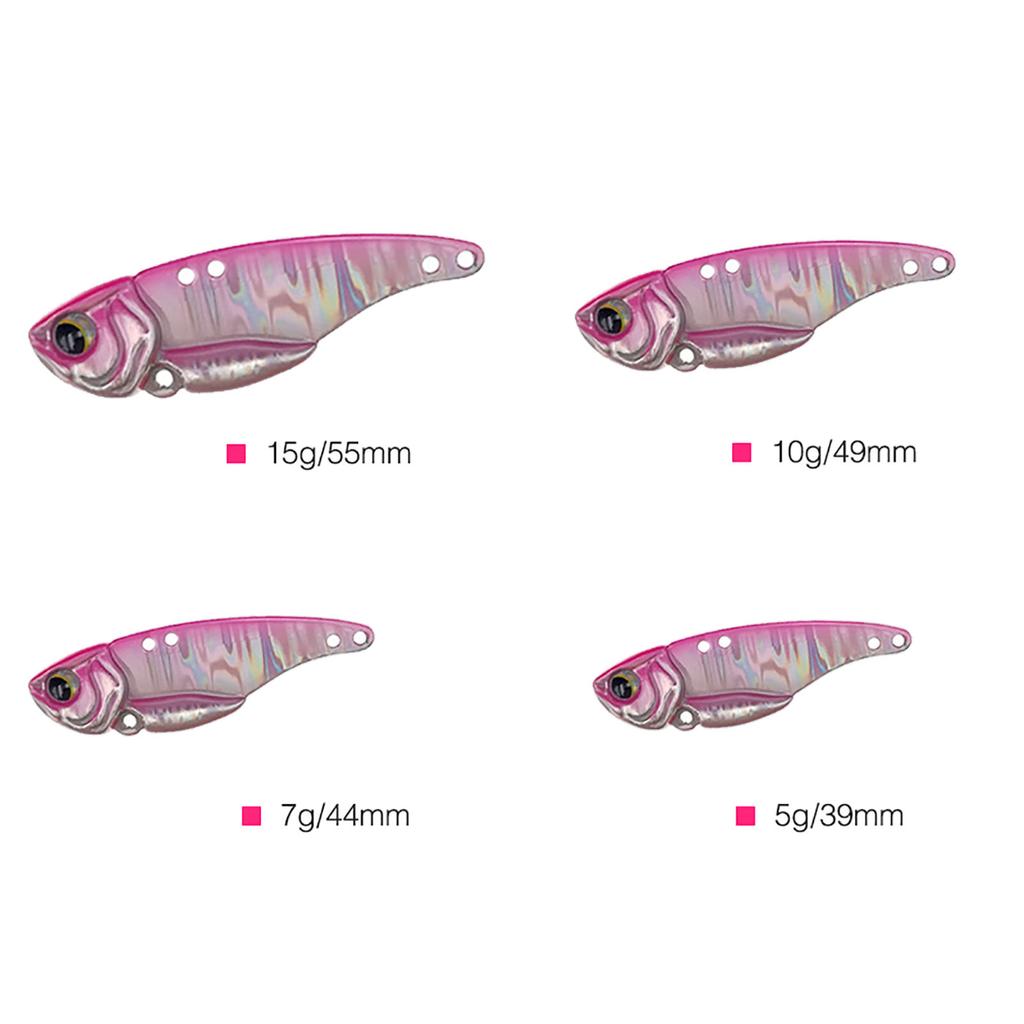 5g 7g 10g 15g Metal Vib Fishing Lure Bait Double Hole Artificial Bait Fishing Tool With Treble Hook