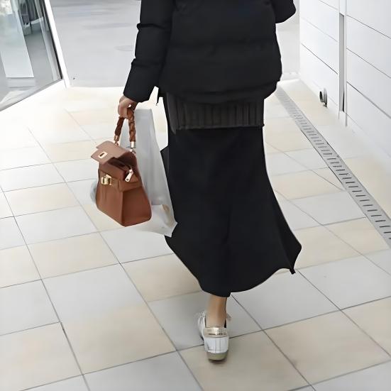 Winter Skirt Leggings Irregular Fake Two-Piece Design Velvet Lined Women Culottes High-waisted Stretchy Culottes