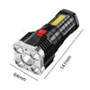 500LM Portable Flashlight USB Rechargeable Power Display Torch Emergency Lantern