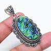 Natural Abalone Shell Gemastone 925 Sterling Silver Jewelry Pendant 2.17" AP-14409