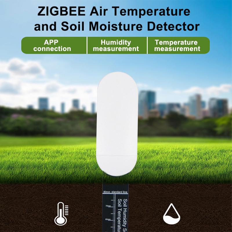 2/3/5/10pcs Zigbee Soil Moisture Sensor Smart Monitor Moisture Tester Flower Pot Soil Greenhouse Garden Planting Humidity Meter