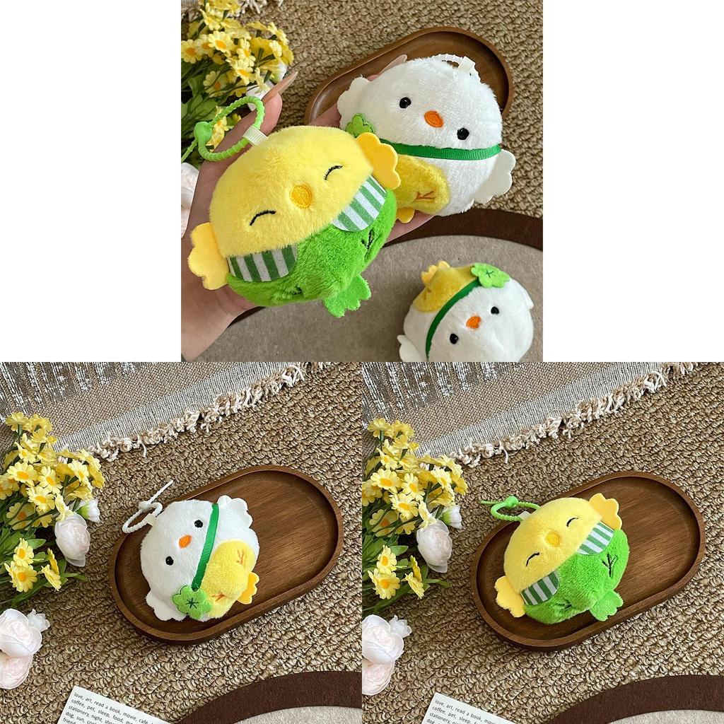 Plush Bird Keychain With Cute Clover Design For Bag Decor And Collectors