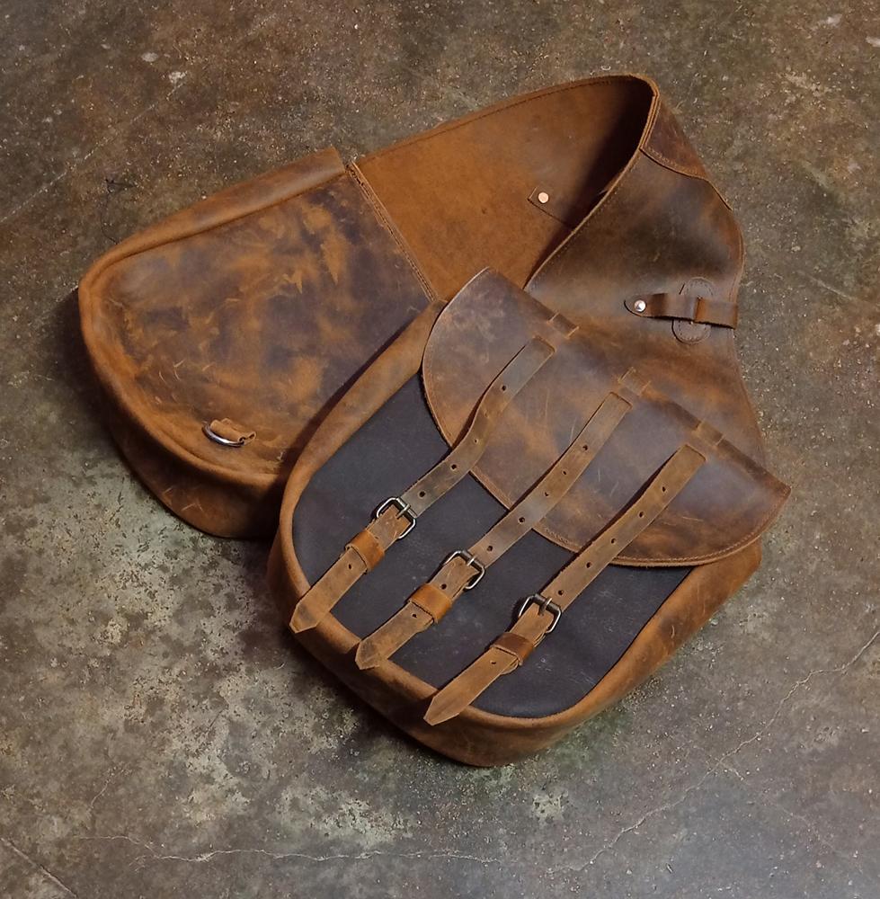 Cow Hide Genuine Leather Western Horse Saddle Bag