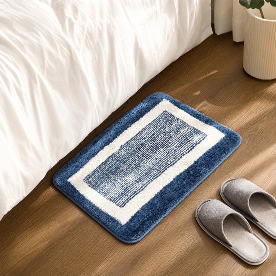 Bathroom Anti-Slip Mat, Ultra Soft Water-Absorbent Fiber Bath Mat, Non-Slip Thick Cushioned Floor Mat, for Tub Home Decor Accessories