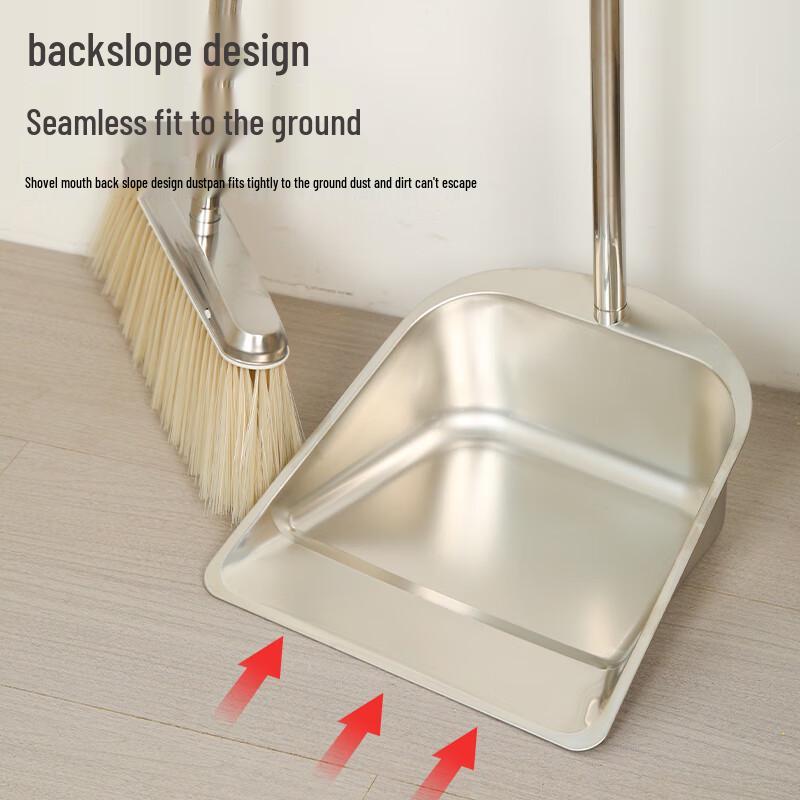 Aoyida Stainless Steel Broom and Dustpan Set