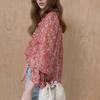 MAXZA Ruffle Collar Flower Chiffon Blouse Zc08qb001on