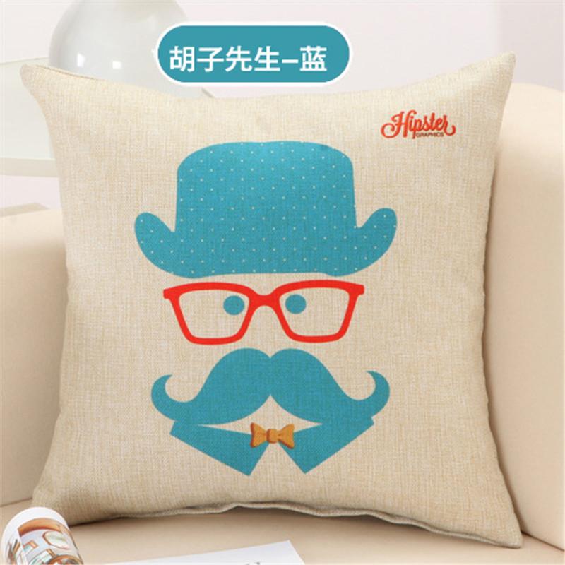 45x45cm Fashion Car Sofa Seat Cushion Cover Cotton Linen Throw Pillowcase Home Living Room Bedroom Decoration