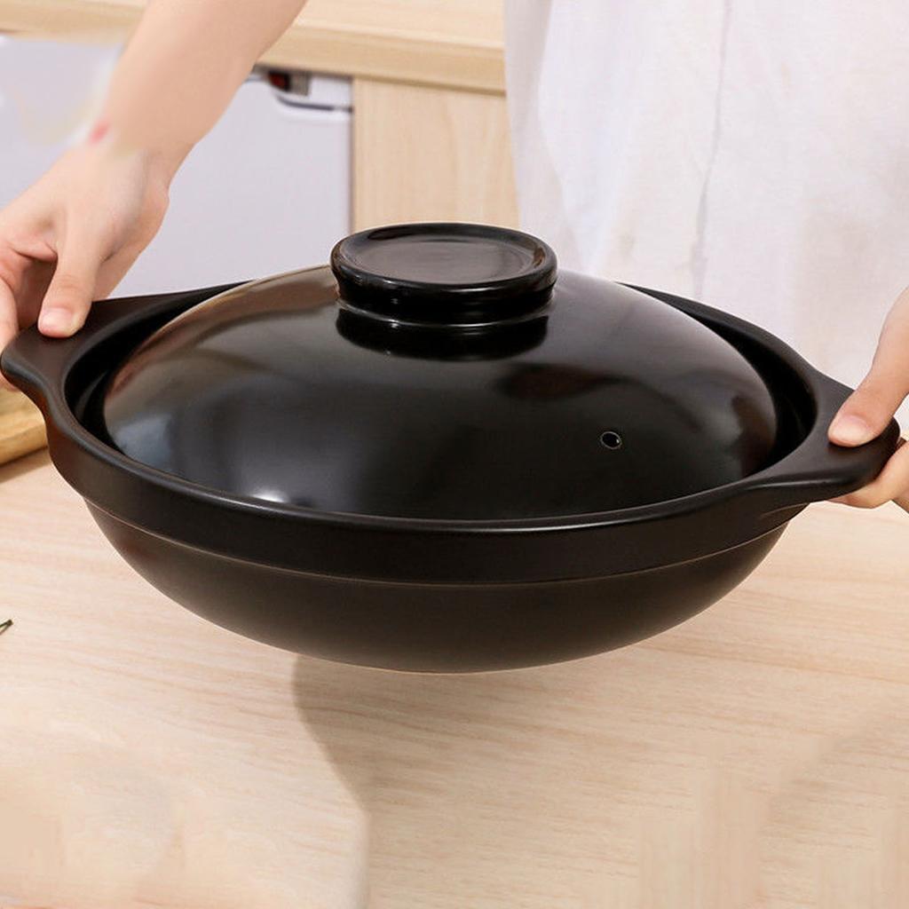 Multifunctional Casserole Pot with Lid Sizzling Hot Pot for Bibimbap and Soup Large Wide Mouth Heat