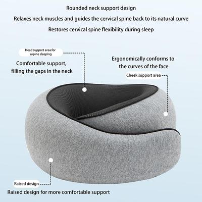 Resenackkudde Minnesskum Nackkudde För Komfort På Flygplanet Kompakt Ergonomisk Design För Resor, Bilresa, Hemmabruk Ideal