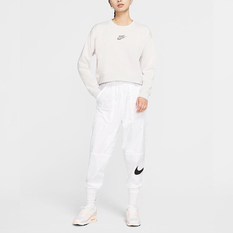 Nike Îmbrăcăminte sport Casual Pulover Crewneck Sweatshirt Femei sweatshirt Gri Argintiu Deschis CU6404-094