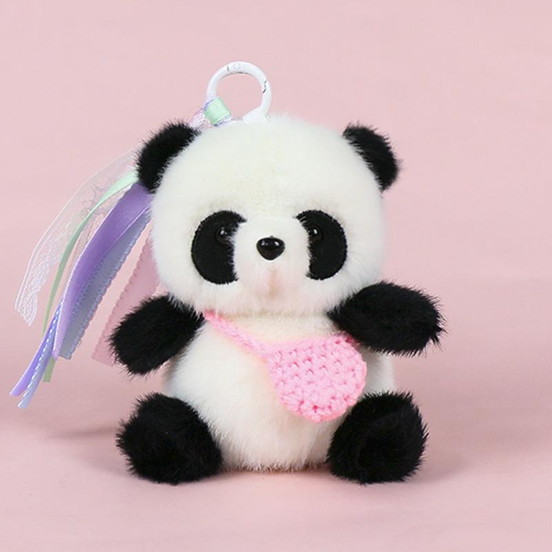 Premium Scented Panda Pendant Backpack: Dressed-Up Panda Doll In Various Styles