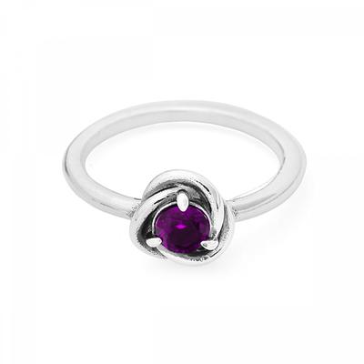 Pandora 192993c02 Moment February Birthstone Purple Eternity Circle Silver Ring