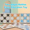 Wooden XO Board Game Two-Player Battle Toddlers Logical Thinking Training Kids Early Educational Desktop Toy Birthday Gift