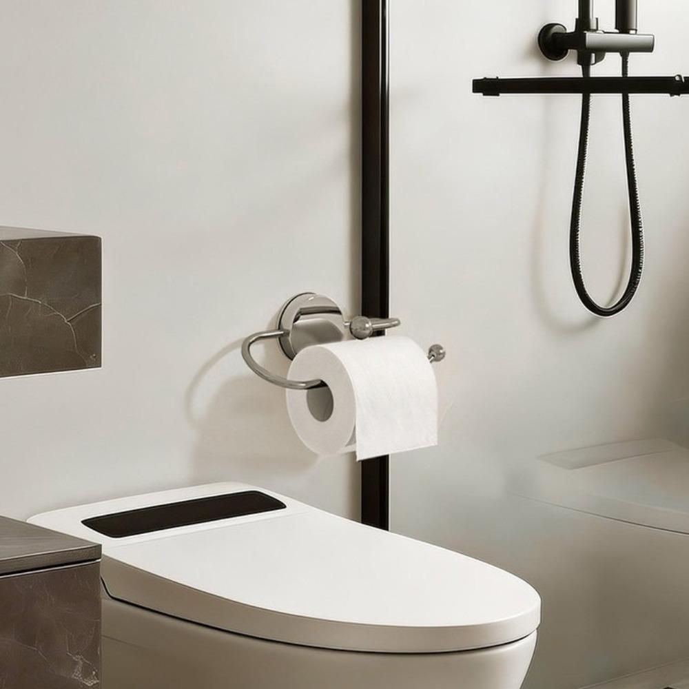 with Suction Cup Bathroom Tissue Holder Stainless Steel Roll Holder Toilet