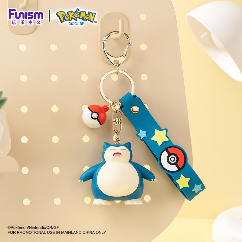 Pokemon Anime Figures Snorlax Mimikyu Cubone Keychain Car Key School Bag Backpack Decoration Desktop Decoration Toy Gift