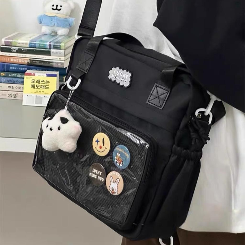 Ins College-Stil Mädchen Rucksacktasche Große Kapazität Niedliche Ita-Tasche Japanisch Vielseitig Hochwertige Einzel Schulter Crossbody-Tasche