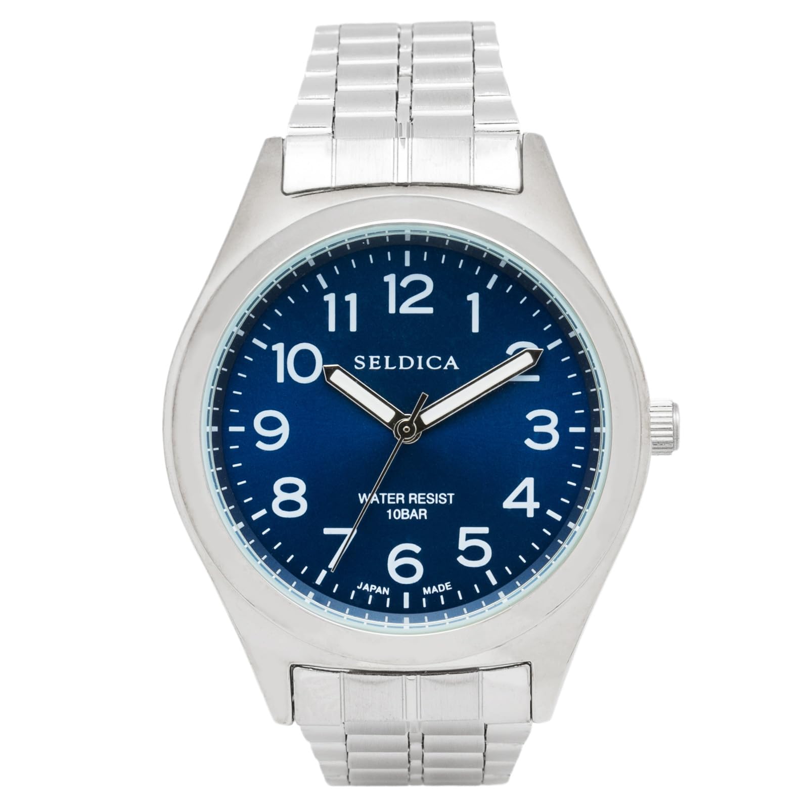 

Аналоговые часы Klefer Serdica, Синий циферблат, Металлический ремешок, Японский механизм, SD-AM331-BLS, Мужские, Серебристые