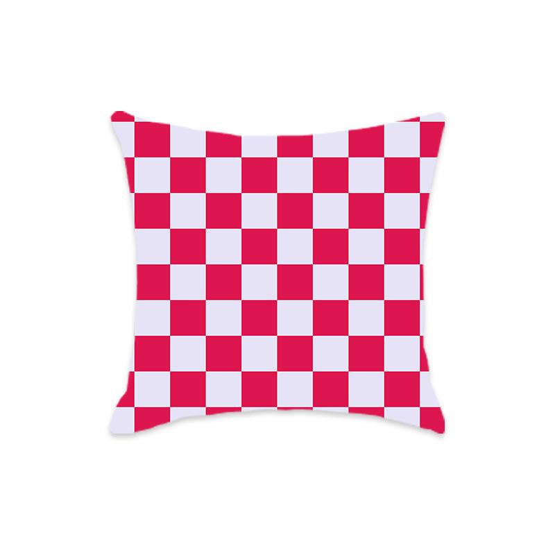 New Checkered Geometric Colorful Sofa Home Pillow Cover Sofa Bedside Home Chessboard Pillow Cushion Cover